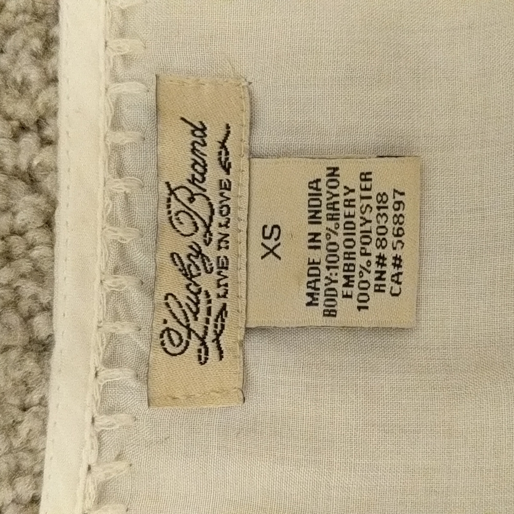 Lucky Brand "xs" embroidery - Picture 3 of 4